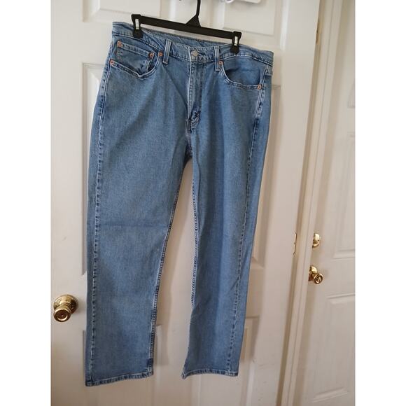 Levis 514 Jeans 36x30 Blue Light Wash Straight Leg Regular Comfortable Fit Denim - Picture 2 of 15